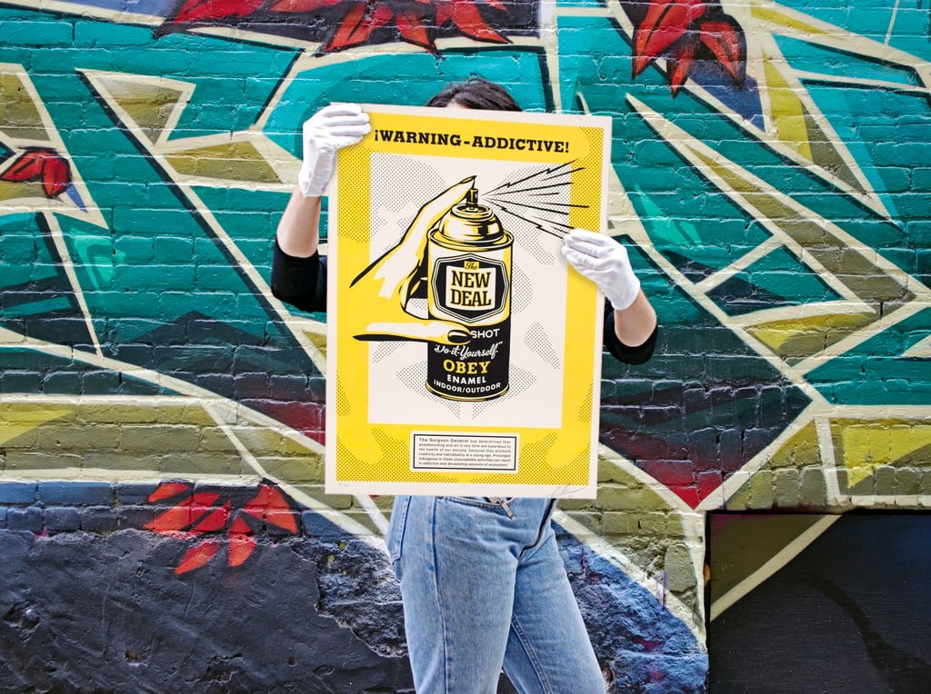 Skateboard NEW DEAL X SHEPARD FAIREY (Obey) - Édition Limitée "Warning Addictive" - NEUF
