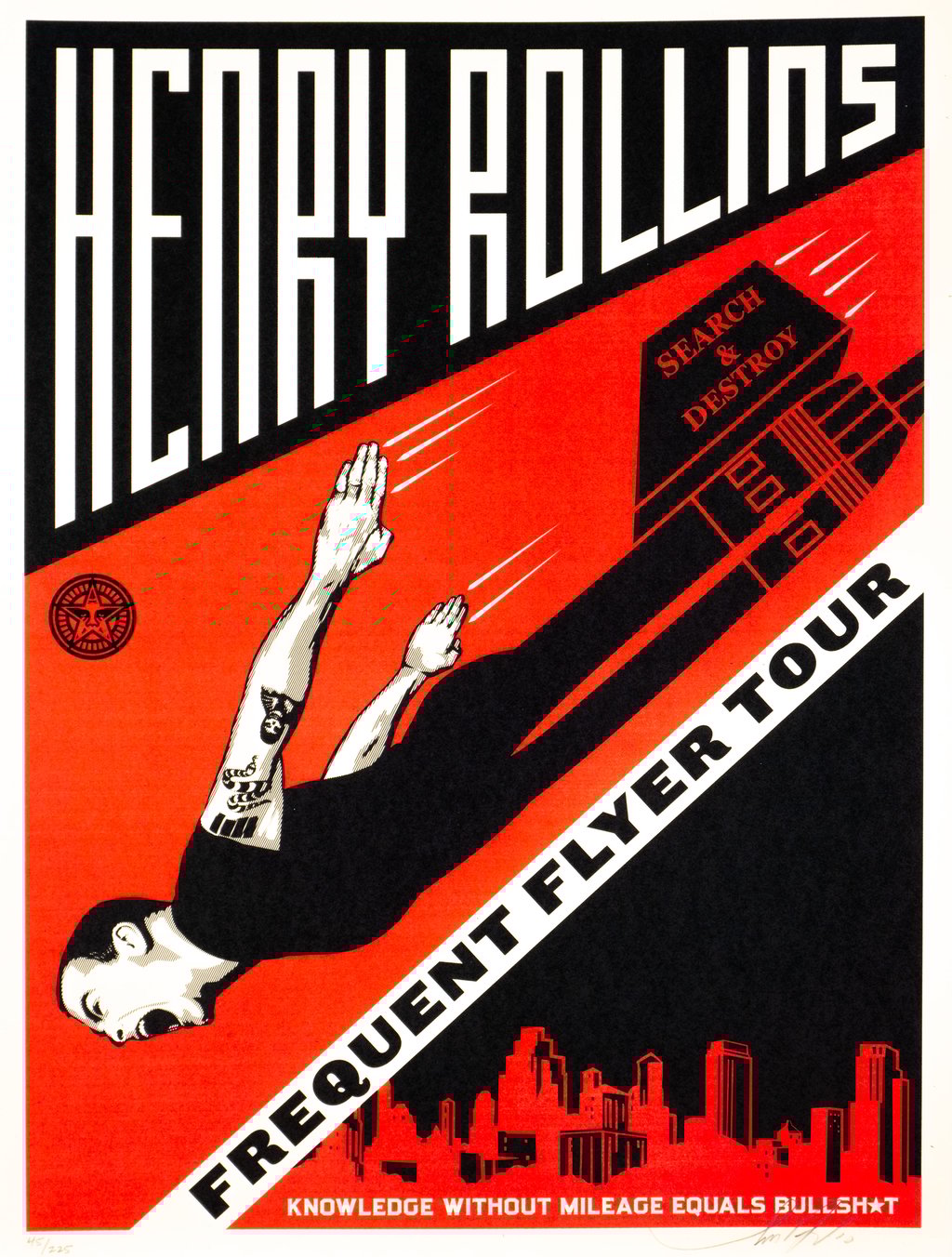 Henry Rollins Frequent Flyer Tour by Shepard Fairey
